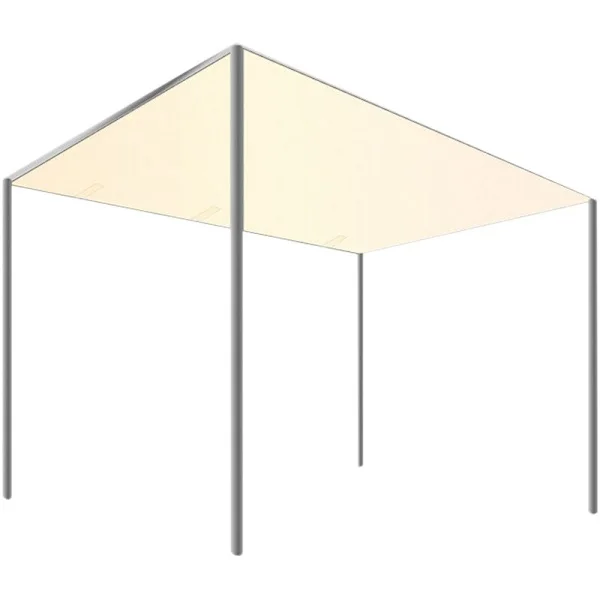 Awning Top Cover 2.6X2.5 Meter 300D Waterproof Canvas Awning Gazebo Shelter Tent Roof Outdoor Garden Windbreak for Backyard