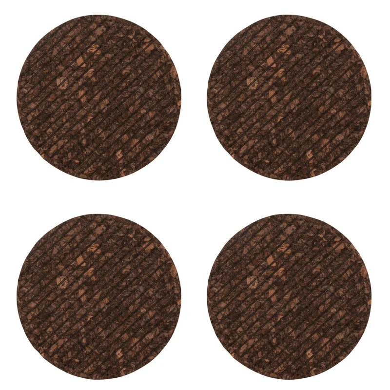 Sagaform Dante glasunderlag, 4-pak - Dark brown | KitchenOne