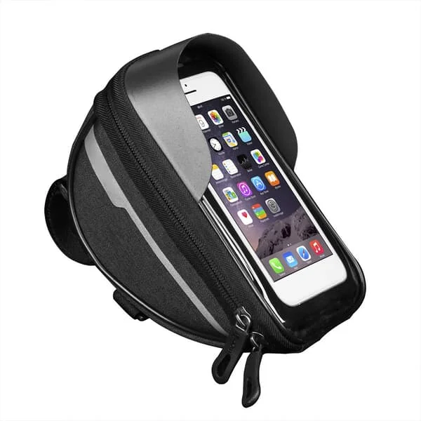Vattentät Cykel Telefonhållare Väska Reflex Universal Bakre Styrväska Transparent Pekbar Fodral