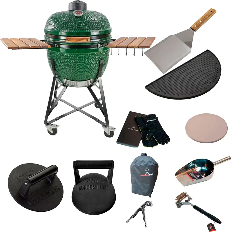 Kamado Sumo Maxi Grön m. smashpaket | Utematlagning > Grillar > Kamadogrillar | Bagaren och Kocken