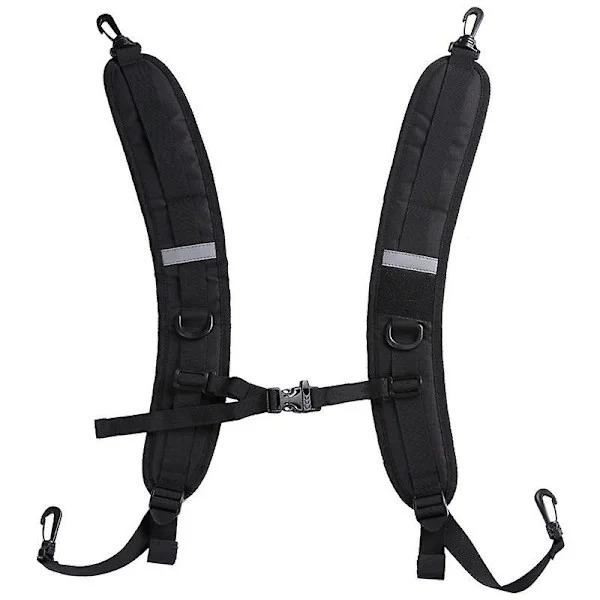 【BQ】Backpack Straps Adjustable Padded Shoulder Straps Compatible with Backpack Waterproof Bag (1pc, Black)
