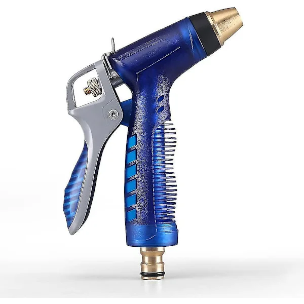 Heavy Duty Messing Have Slange Mundstykke Højtryks Justerbar Spray Pistol Til Vanding Af Planter Kæledyr Brusebad Vask Bil Rengøring Blå