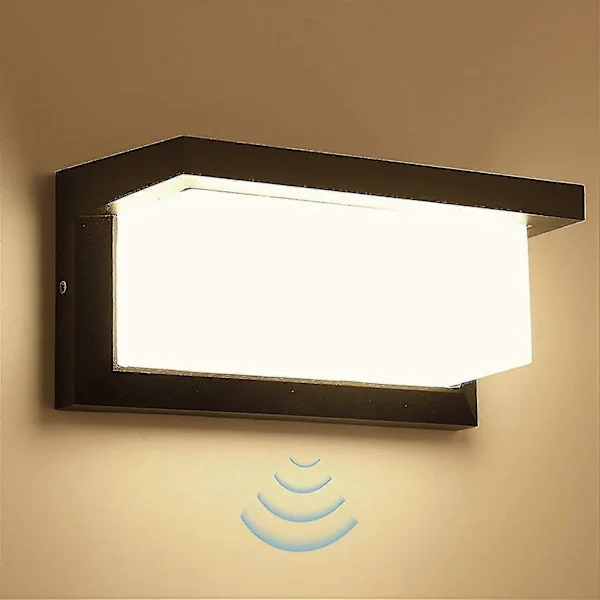 18w LED Wall Lamp Outdoor With Motion Sensor Modern Aluminum Light Fixture IP65 Waterproof Decorative Lighting For Garden Walkway