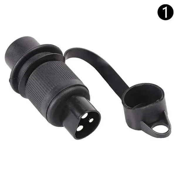 12V 3-pins stikkontakt til tilhengeradapter strømkontakt for plugg
