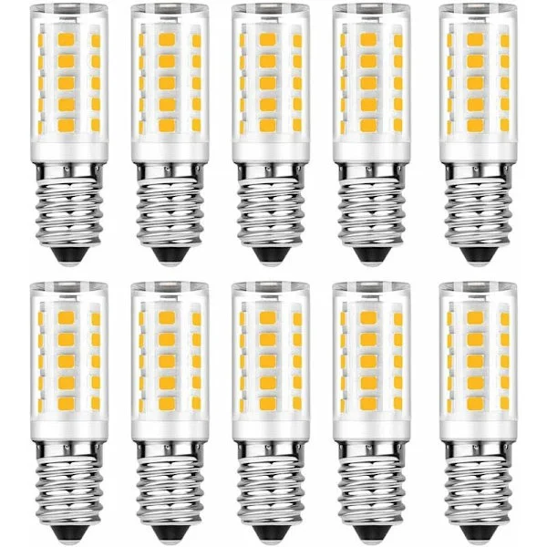 E14 LED-lampa, kallvit 6000K, 5W motsvarande 50W glödlampa, 400LM, ej dimbar, 10-pack