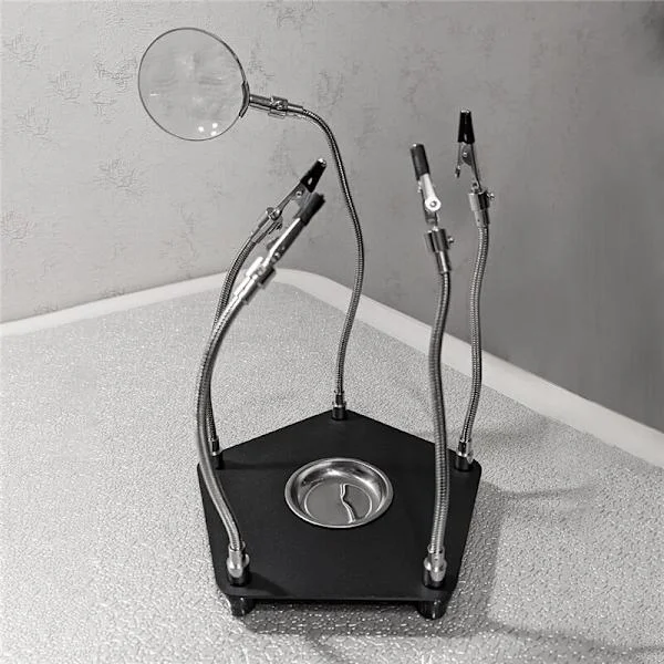 Table Welding Helping Hands with Clamp Magnifying Glass for PCB Repair Soldering Station Third Hand Tool
