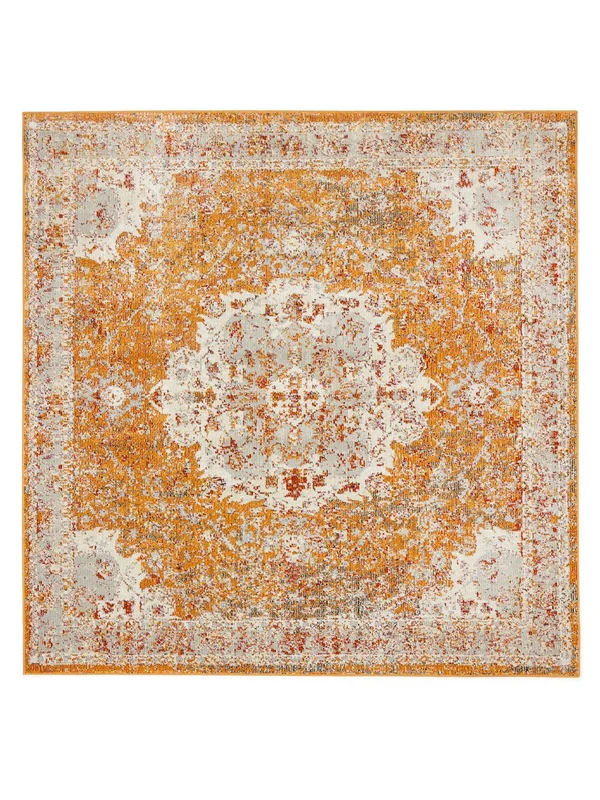 Vintage Medaljong Nadia Matta - Orange 200X200 Klassisk Stil