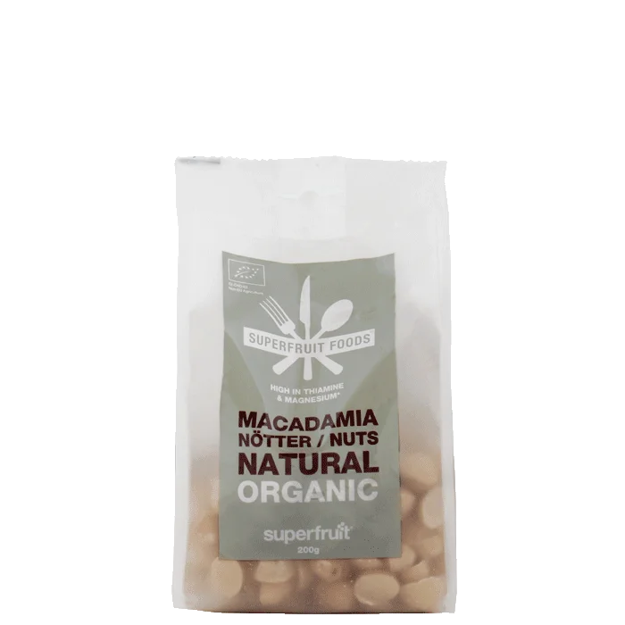 Superfruit Foods Macadamianøtter Naturell, 200g