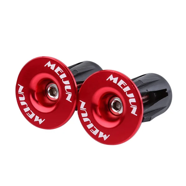 2 stk. Fargerike Aluminium Sykkel Styrestem Bar End Plugs Caps (Rød)