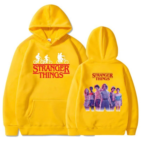 Stranger Things Hoodie Tröja Pullover Höst/Vinter gul gul 150 gul 150 gul 150