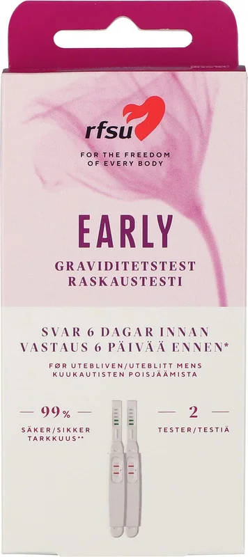 RFSU Test Tidlig, Børn & Forældre, Graviditet & Efterfødsel, Graviditetstest