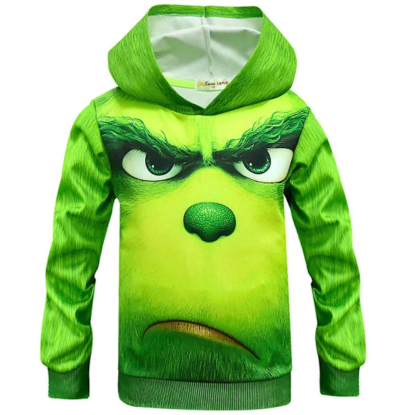 Grinch Print Sweatshirts Barne julegensere til barn