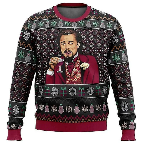 Rolig Leo DiCaprio Meme Stygg Julegenser Gave Julenisse Genser Herre 3D Genser Og Topp XL
