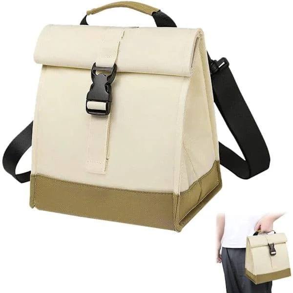 Køletaske Picnictaske Madpakke 10L Sammenklappelig Madpakke Termotaske Hold Varm Madpakke Isoleret Madpakke Arbejdstaske til Mad Arbejde Skole Picnic