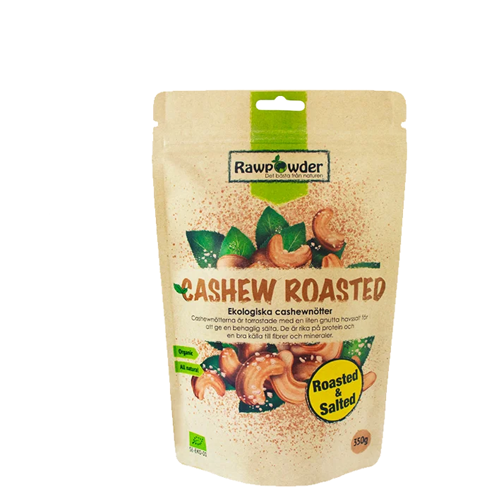Rawpowder Økologiske Cashewnøtter Stekt Og Saltet 350 g