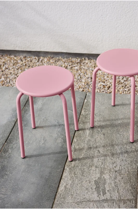 Jotex - 2-pak Kruk Roze Roze - DINAN - Koop Tuinstoelen & tuinkrukken bij Jotex