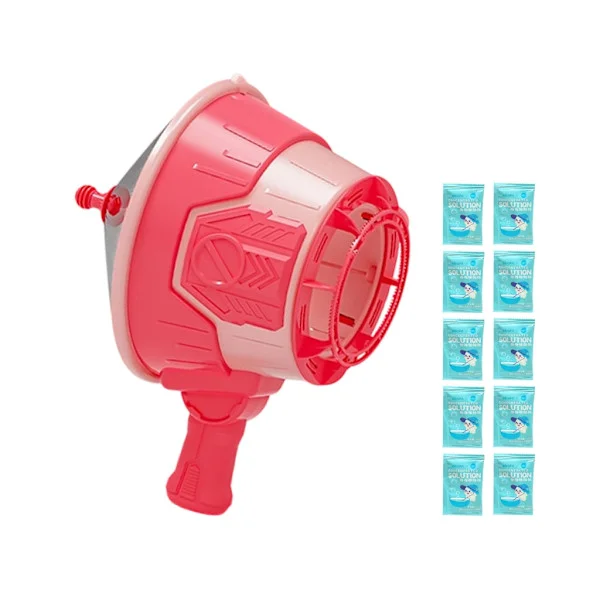 Luftkanon bubbelmaskin, handhållen bubbelmaskin för barn, handhållen leksak, unisex, lämplig för strand, trädgård och parkanvändning.