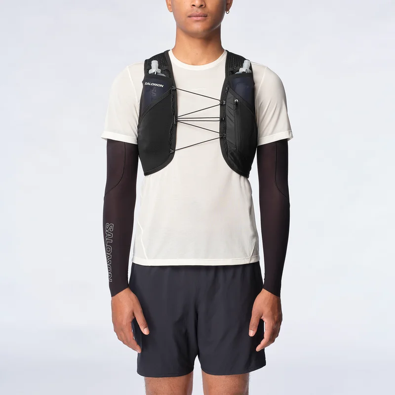 Salomon - Løpevester Bager og sekker Active Skin 4 Set - Black / Metal