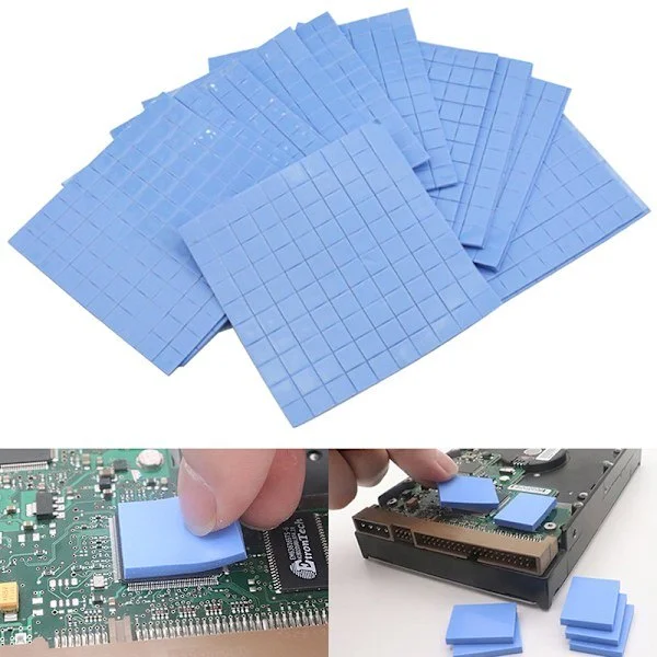 100 st 10*10*0,5 mm Kylpasta GPU CPU Kylfläns Kyltråd En Storlek