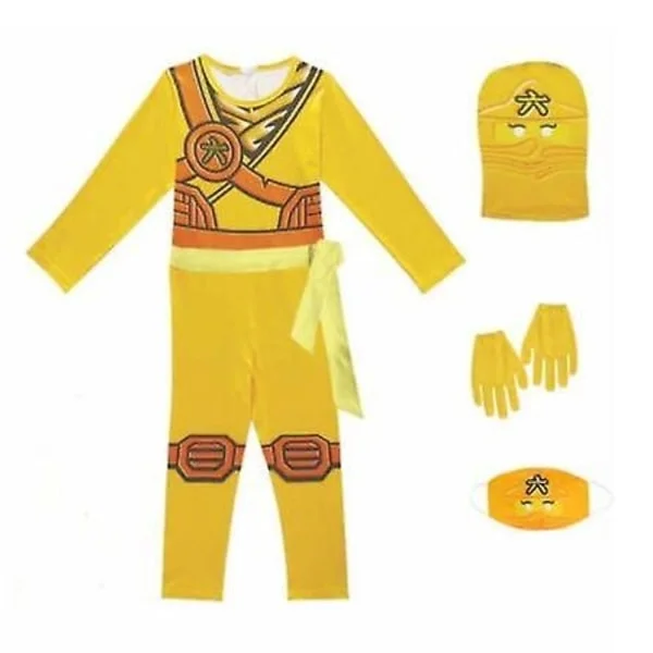 Barn Anime Phantom Cosplay Kostyme Hettegenser Ninja Super Blue 130cm gul- Perfet yellow.I yellow
