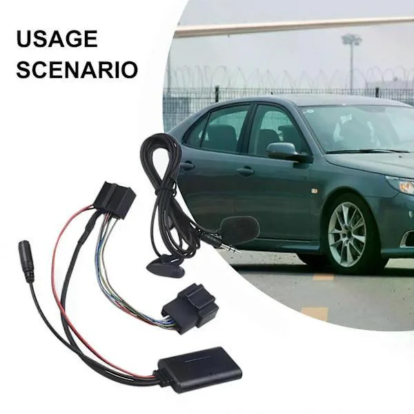 Til Saab 9-3 9-5 Bil Bluetooth-kompatibel Musikafspiller Audio Receiver Håndfri Telefon Mp3 Aux In Adapter Kabel Moduler-FF1-