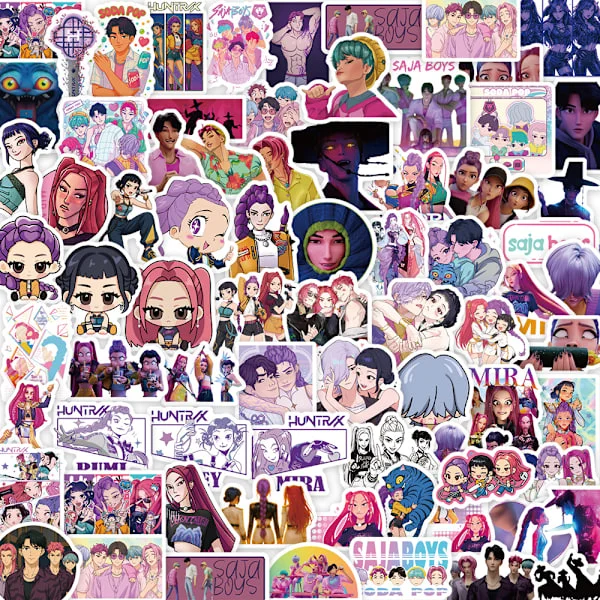 Kpop Demon Hunters Sticker Pack - 74 Anime Vinyl Decals til Teenagere og Voksne-FX-