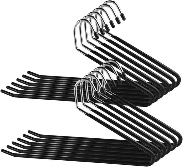 Pakke med 12 - Buksehenger - Smart Folding - Sklisikker - Enkelt Valg og Oppbevaring