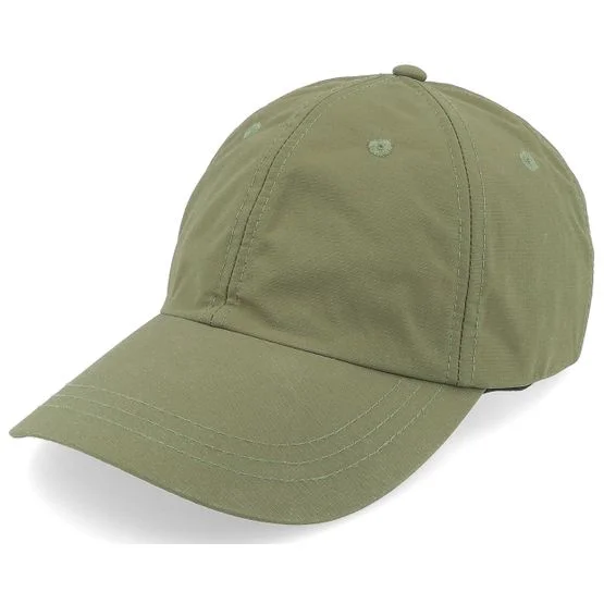 Beechfield - Grøn unconstructed Kasket - Outdoor Nylon Cap Olive Green Dad Cap @ Hatstore