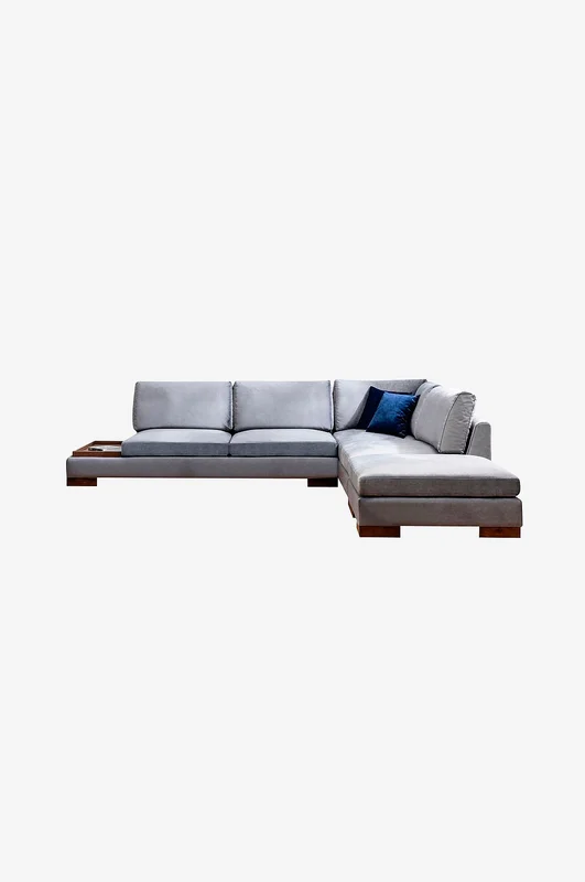 Homitis - Hjørnesofa Tulip Høyre Hjørne Med Puff - Mørk grå - Grå - Hjørnesofaer - Fra Homeroom