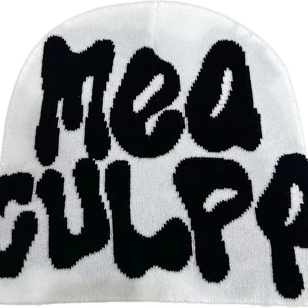 Beanie Hat til Mænd Kvinder Teenager Y2k Cap Vinter Strikket Skater Beanie Hat Hip Hop Strikket Beanies Bomuld Spider MEA Culpa Trykt Y2k Beanie Cap 