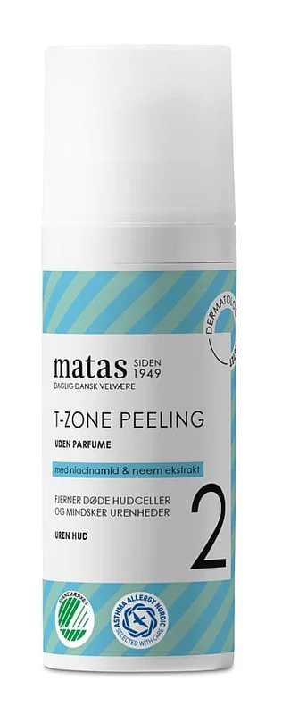 Spar 25% • Køb 2, Matas Striber T-Zone Peeling til Uren Hud Uden Parfume 50 ml, Hudpleje, Ansigtspleje, Uren Hud