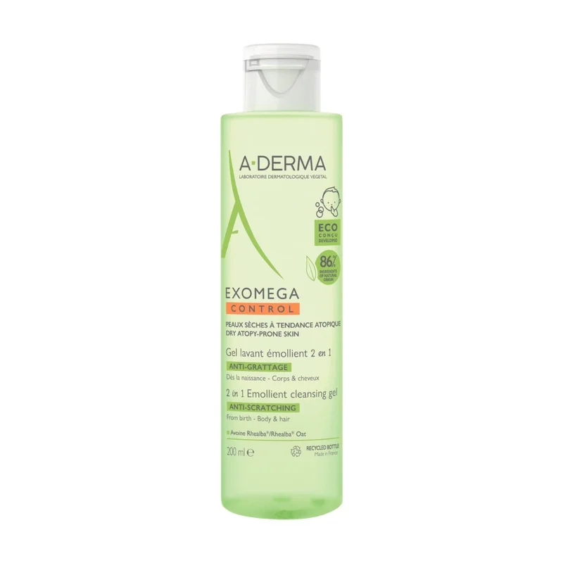 A-Derma Exomega Control Gel Detergente Emolliente 2 in 1 200ml