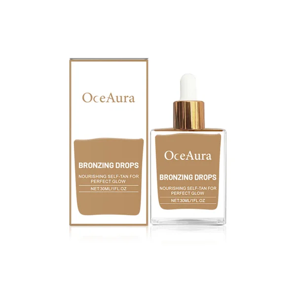 OceAura Nærende og Mørknende Serum - Sommerstrand Solkrem for Naturlig Bronsehud, Fuktighetsgivende og Mørknende Serum