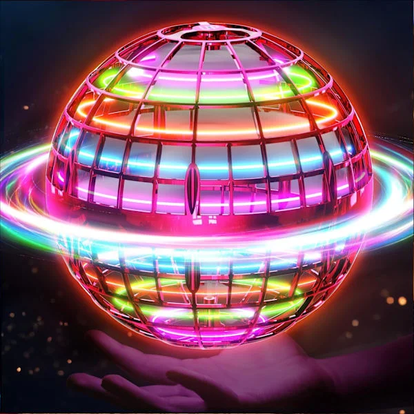 Flygende Orb Ball (Oppgradert) Flygende Ball, Boomerang Ball, Blendende Lys Uendelige Triks, Kule Leker Gaver for 6 7 8 9 10 År Gamle Barn-RØD