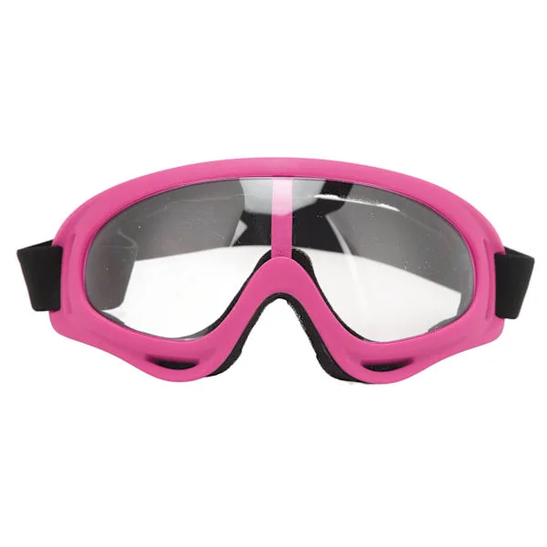 Ski Goggles PC Transparent Lenses UV Protection Windproof Adjustable Headband Snowboard Goggles Men Women Pink Frame