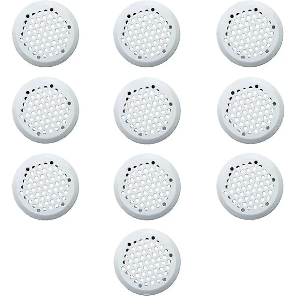 Ventilationsrist Rund Ventilationsnet Hul Rustfrit Stål Rundt Ventilationshul Til Køkken Badeværelse Ventilation Skab Bogreol Og Garderobe (10 Stk)