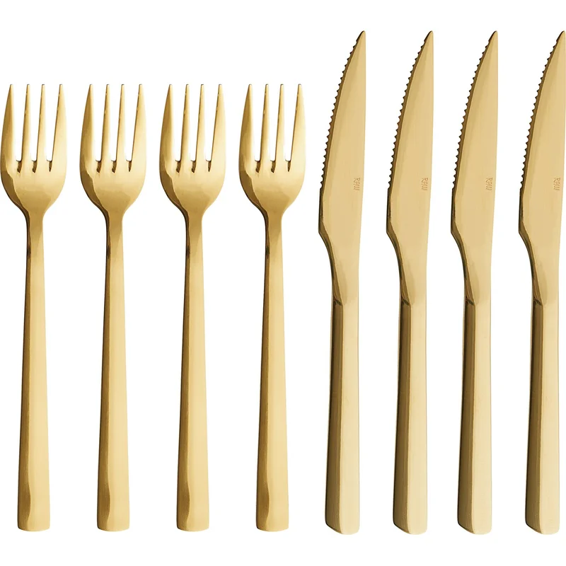 Aida RAW grillbestick 8 delar, guld | Dukning & Servering > Bestick > Grillbestick | Bagaren och Kocken