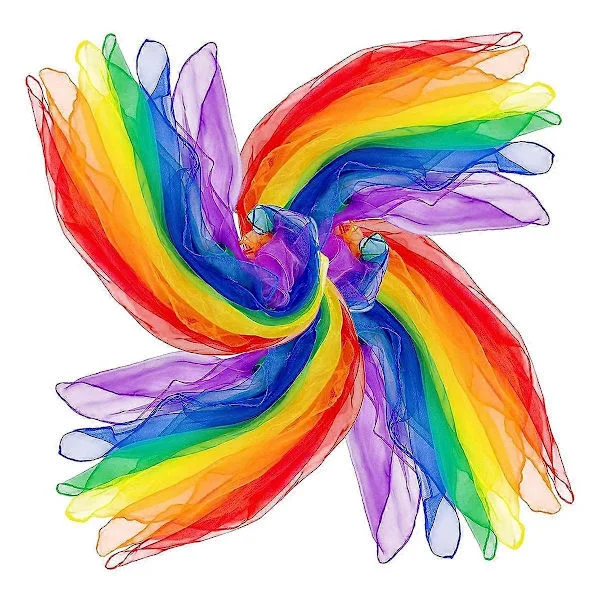 24 st Juggling Scarves for Children Dance Music Scarves Colorful Scarves Movement Scarves Rhythm Scarves for Children Movement[TT]