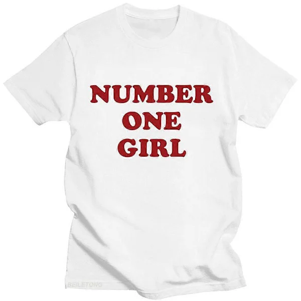 ROSé Number One Girl T-shirt Grafiskt Tryck Hip Hop Vintage T-shirt Kortärmad Bomull O-ringad T-shirt Punk T-shirts