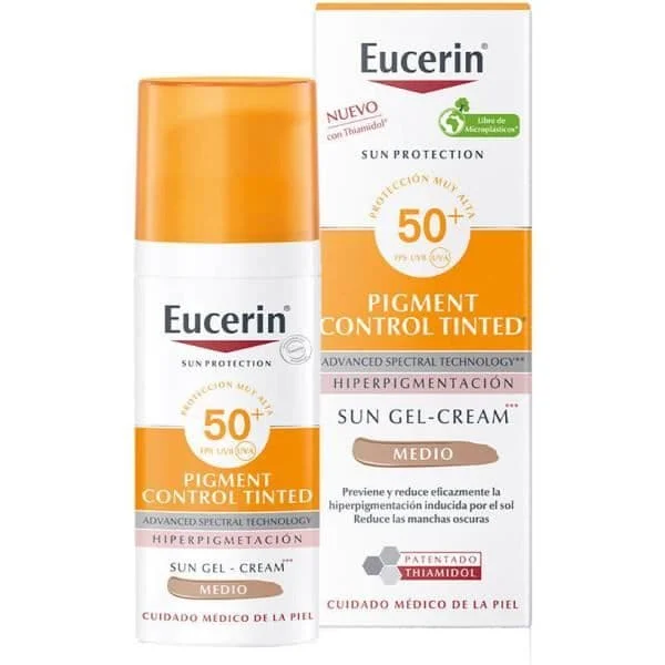 Aurinkosuoja - EUCERIN - Pigment Control SPF50+ - Keskiharmaa - Ei tuki ihohuokosia - 50 ml