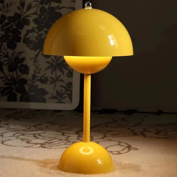 Wireless Flowerpot Table Lamp - 1800mAh Portable Rechargeable Outdoor Lamp (Yellow)