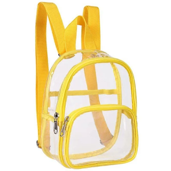 Clear Mini Backpack Approved for Stadiums, Waterproof Transparent Backpack for Work, Security Checks, Travel, Concerts & Sporting Events