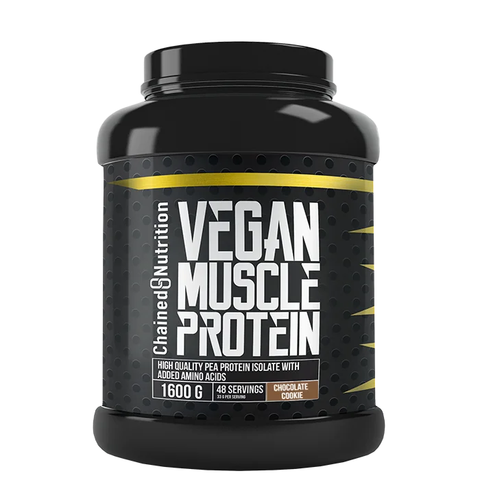 Laktosefri Proteinpulver Chained Nutrition Vegansk muskelprotein 1600 g, Chocolate Cookie - Bodyman.dk