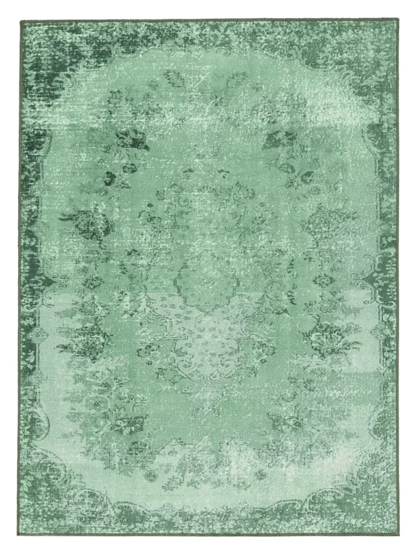 Scarlett Washable 300X400 Large Green Medallion Rug