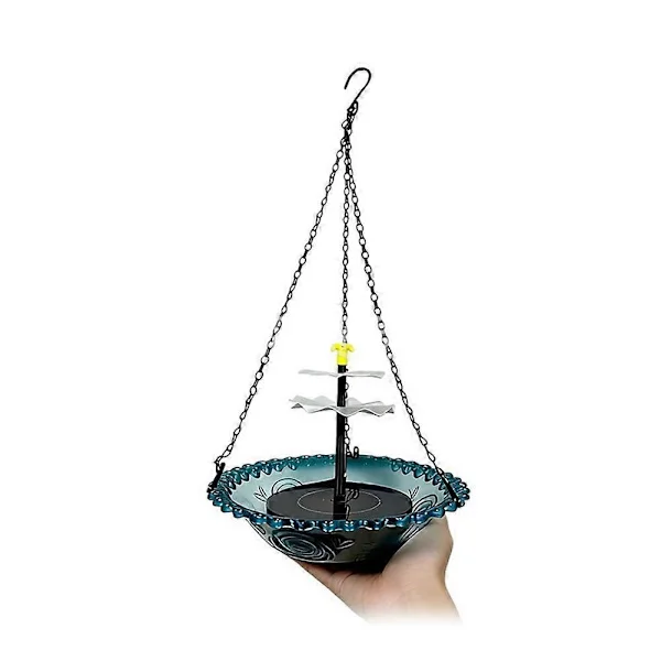 Hengende Solar Fuglebad Fontene Solcelledrevet Kaskade Hengende Fuglebad Fontene Kolibri Vannfontene med Vannpumpe