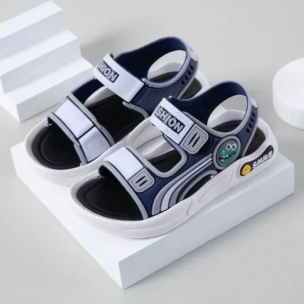 Mjuka baby sandaler med halkfri sula, stränder skor för pojkar och flickor i åldern 2 till 10, vacker tecknad stil