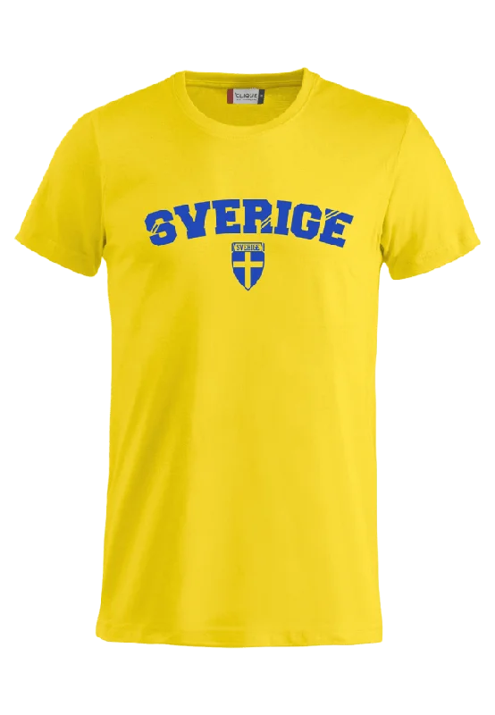 Clique Sverige T-shirt Junior T-shirts & toppar Unisex Gul 110-120