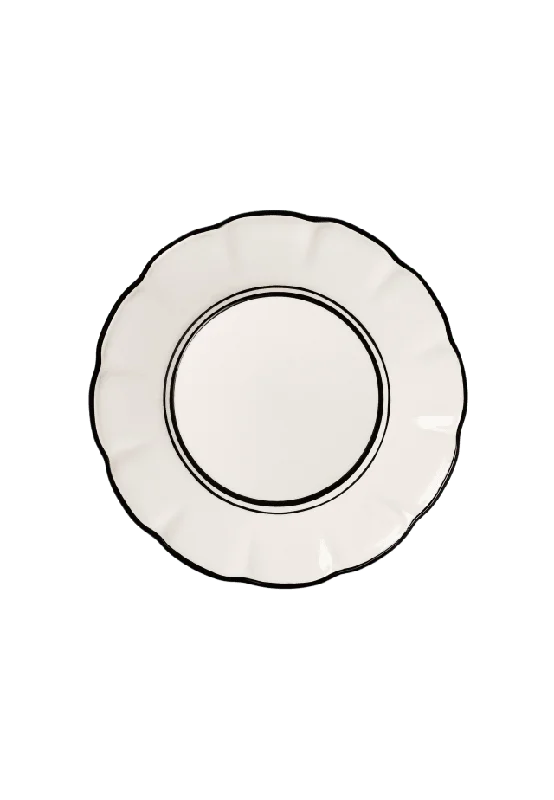 Pick A Poppy Bistro Tallrik - 28x28 Cm Glas & porslin Svart 28