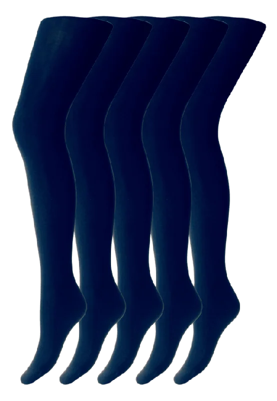 Decoy Strumpbyxor "silk Look" | 5-pack 20 Denier Blå Iris Leggings Dam XXL
