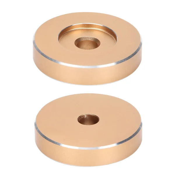 45 RPM platespilleradapter stor hullkonverteringsplate vinyl svart klemmeadapter for de fleste store hullplater gull